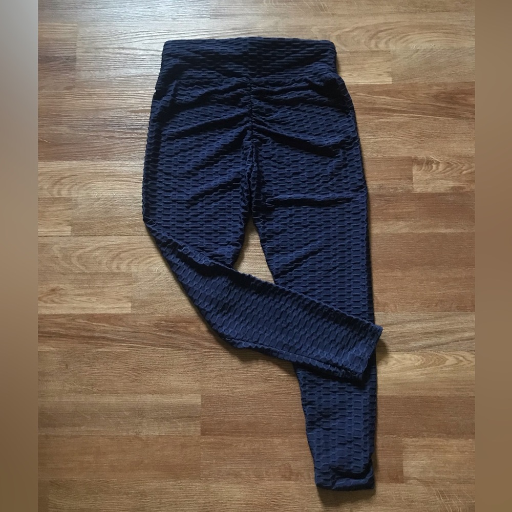 Amazon Scrunch Leggings Blue NWOT XL
